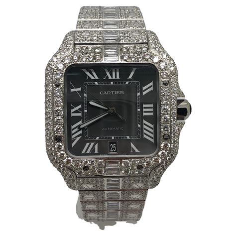 cartier watch black|cartier watch vvs diamonds.